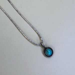 Sterling silver turquoise necklace
